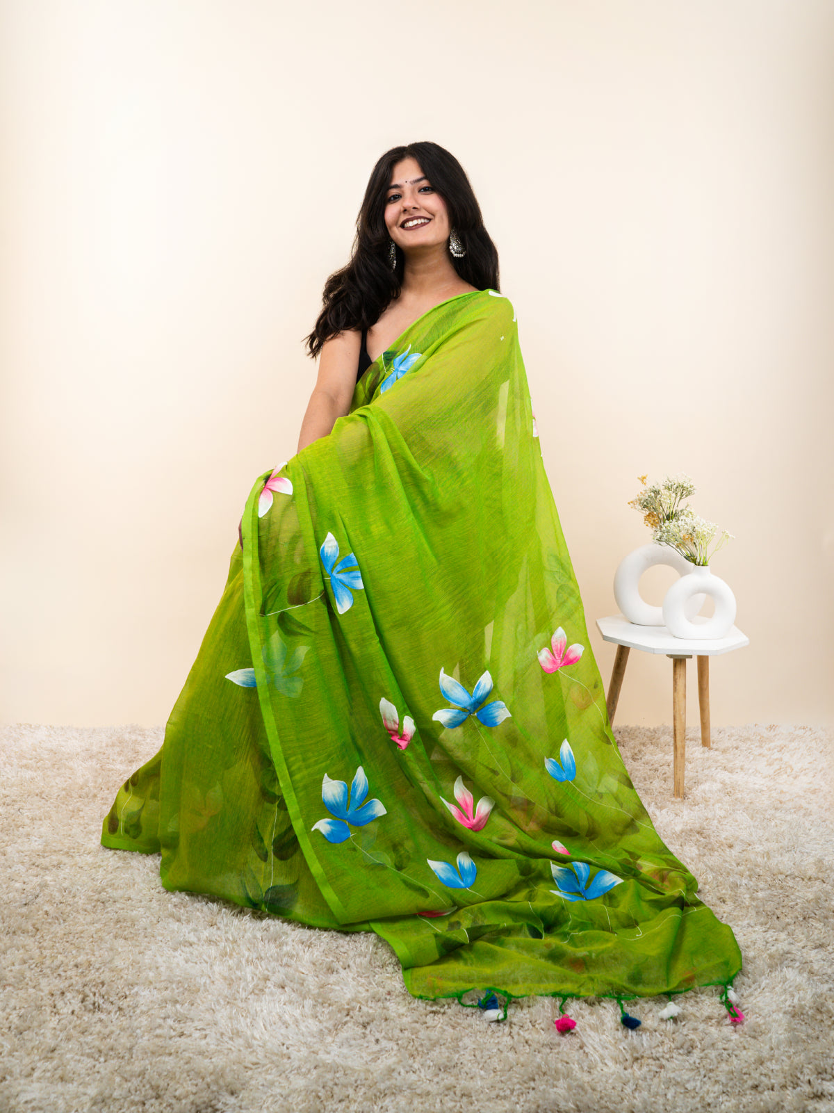 Aurora Aura Mulmul Saree
