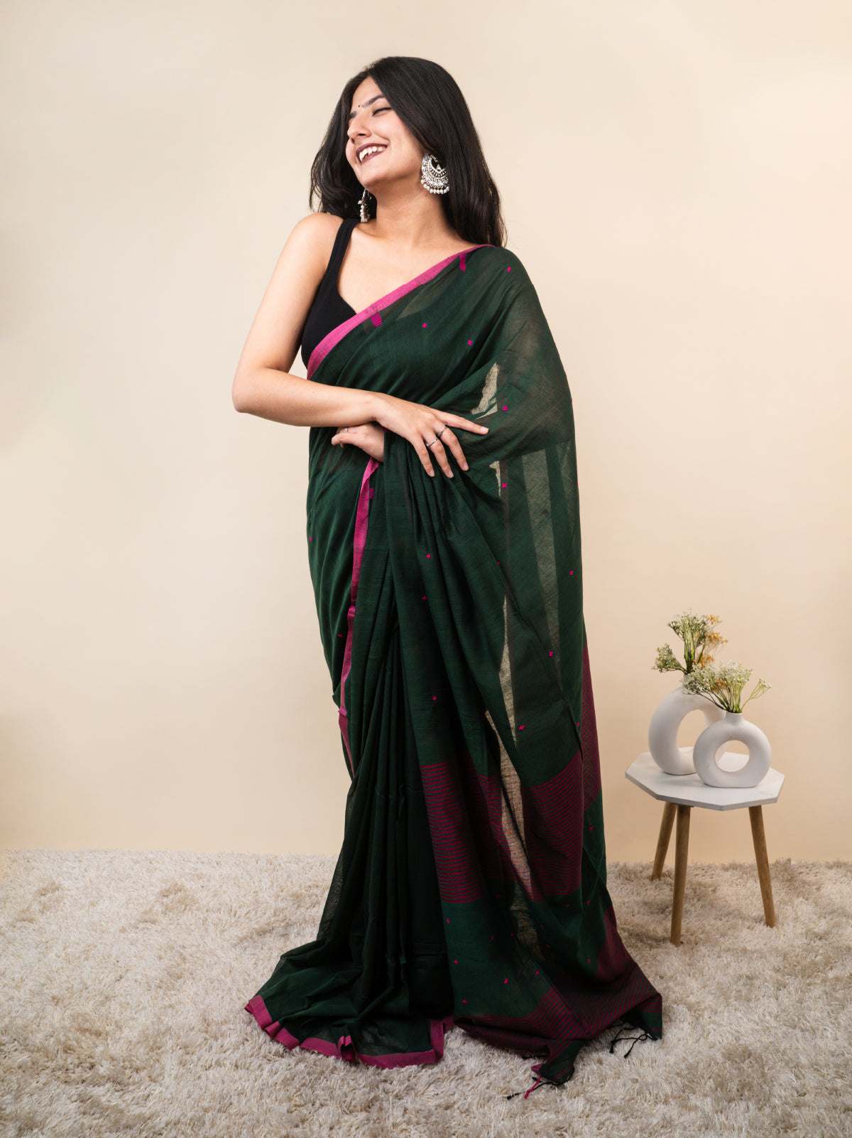 Paarijaat Cotton Saree