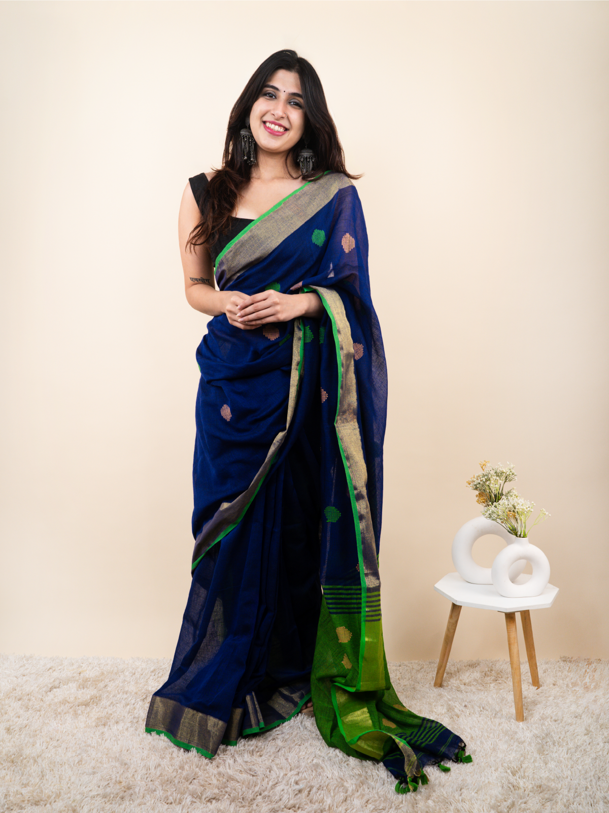Rajmohini Linen Saree