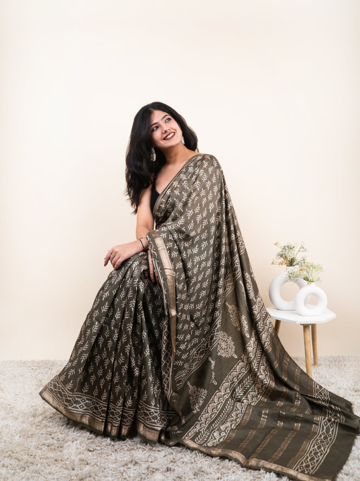 Regal Elegance Maheshwari Cotton Silk Saree