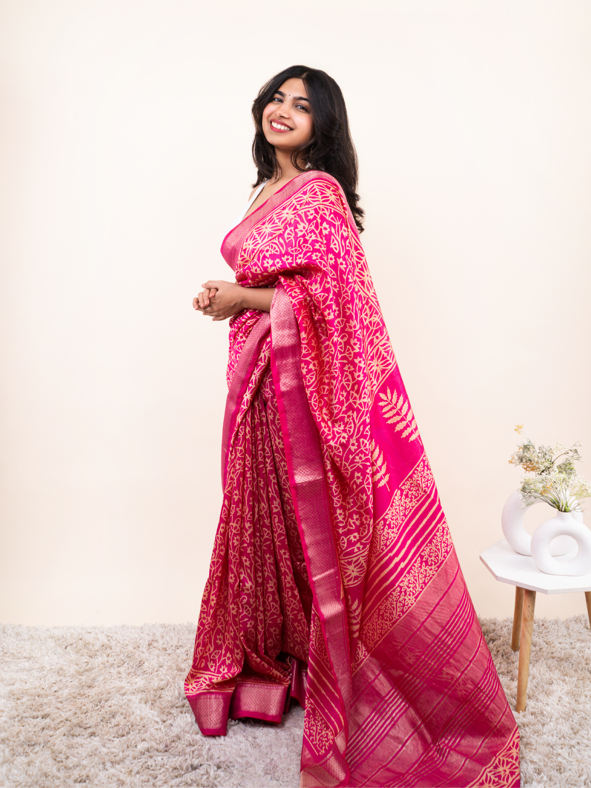 Rangrez Maheshwari Cotton Silk Saree