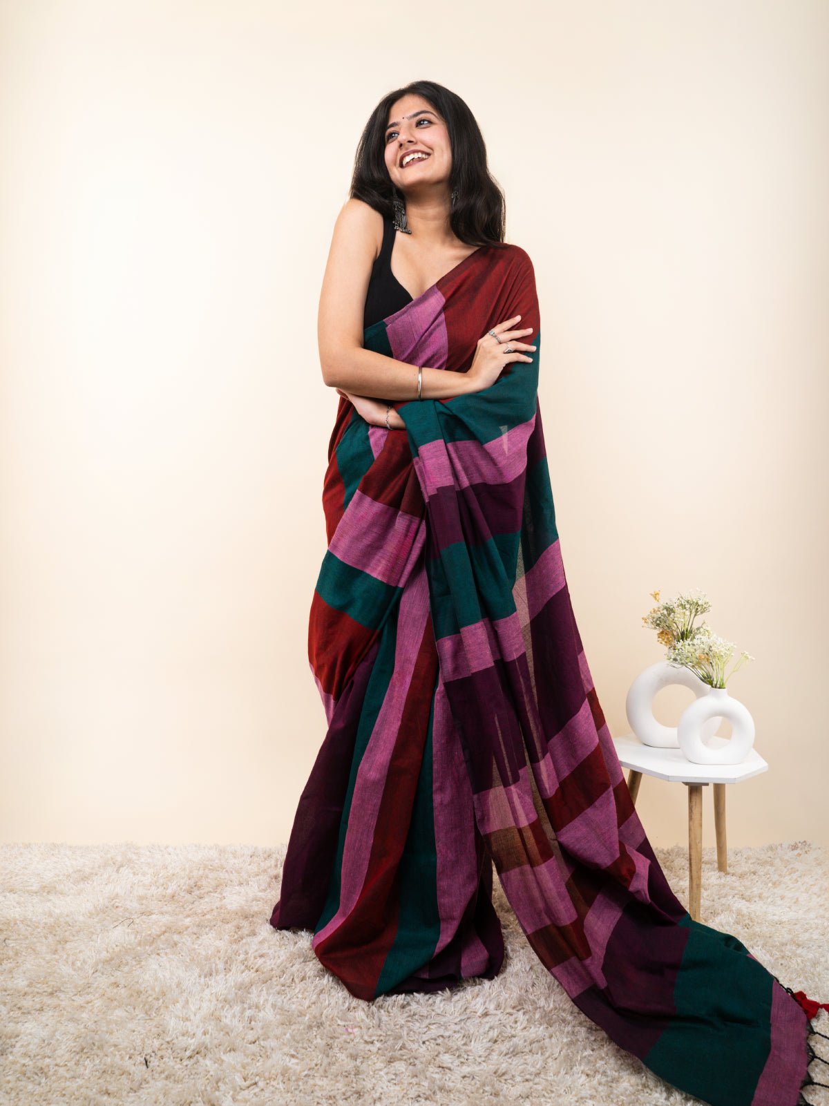 Majestic Mermaid Cotton Saree