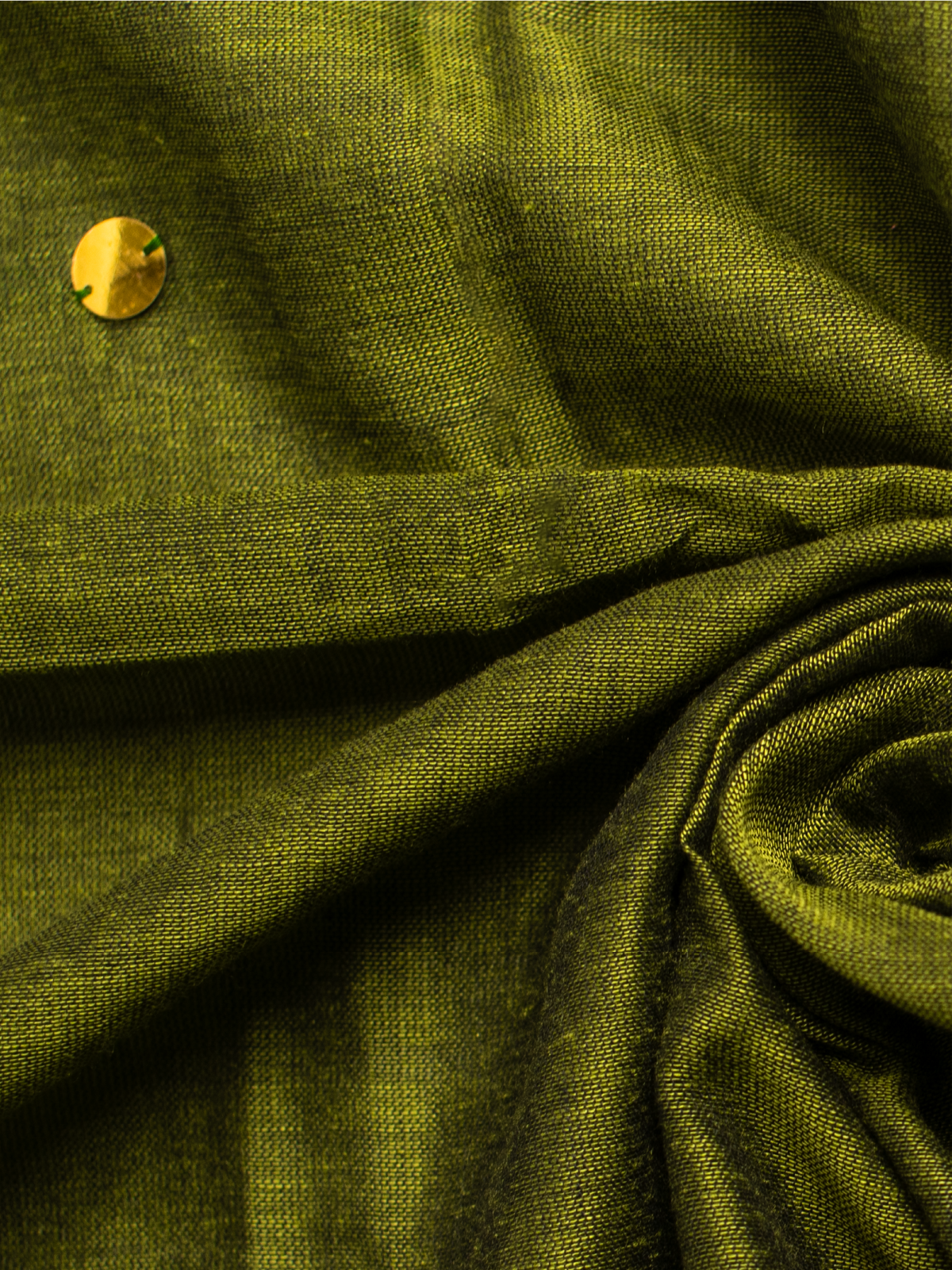 Olive Cotton Saree