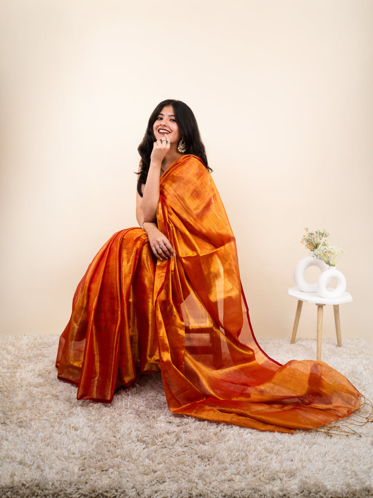 Ghyama Cotton Tissue Saree