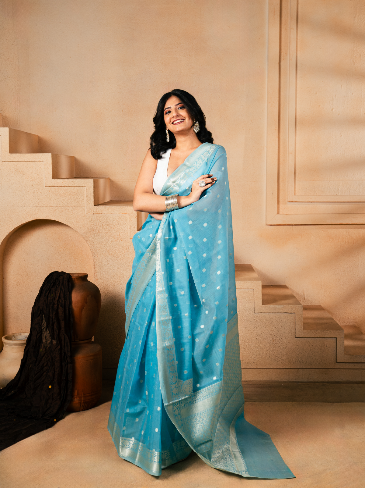 Manjari Banarasi Cotton Silk Saree