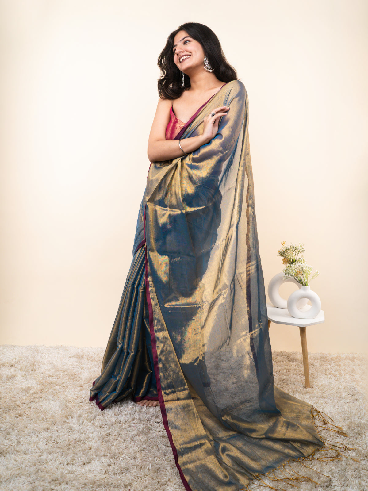 Joba Cotton Tissue Saree