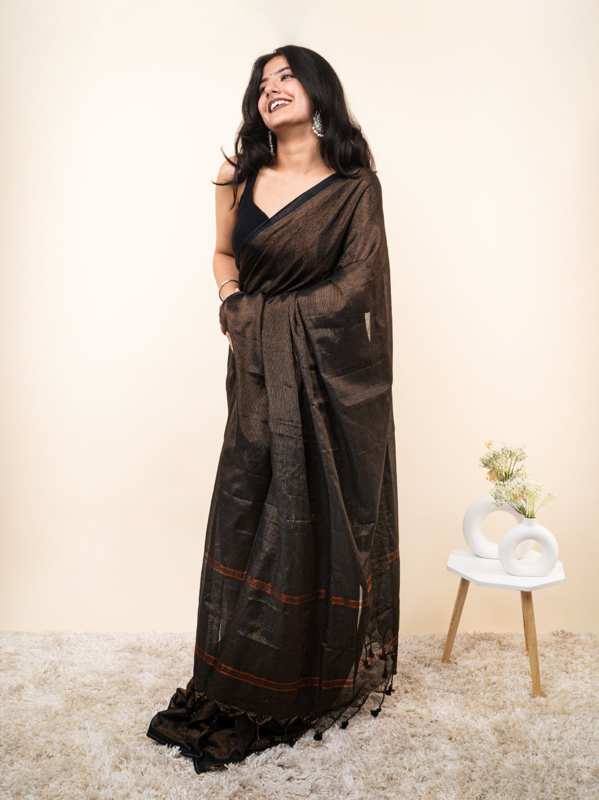 Black Beauty Cotton Saree
