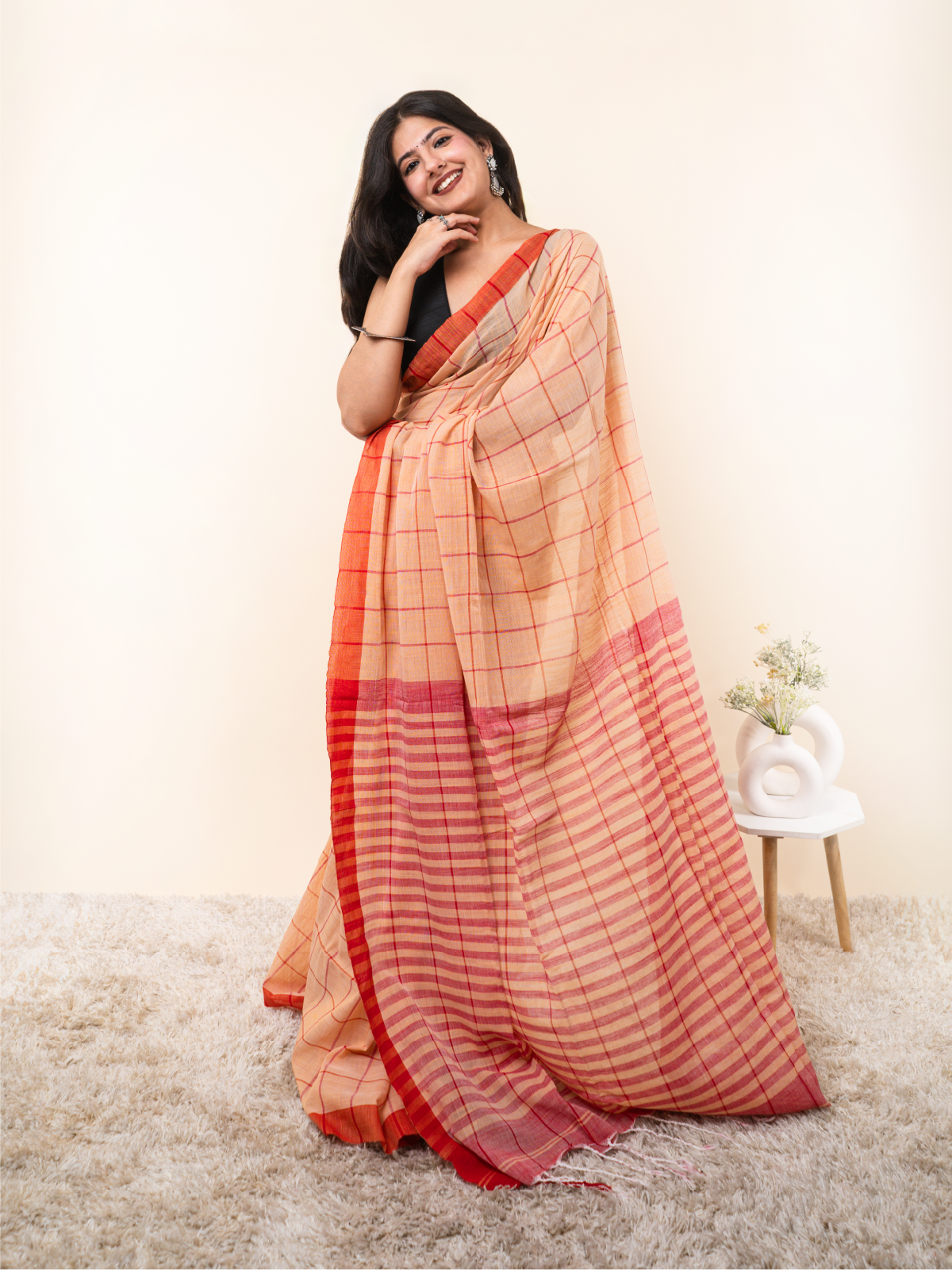 Gulabi Cotton Saree