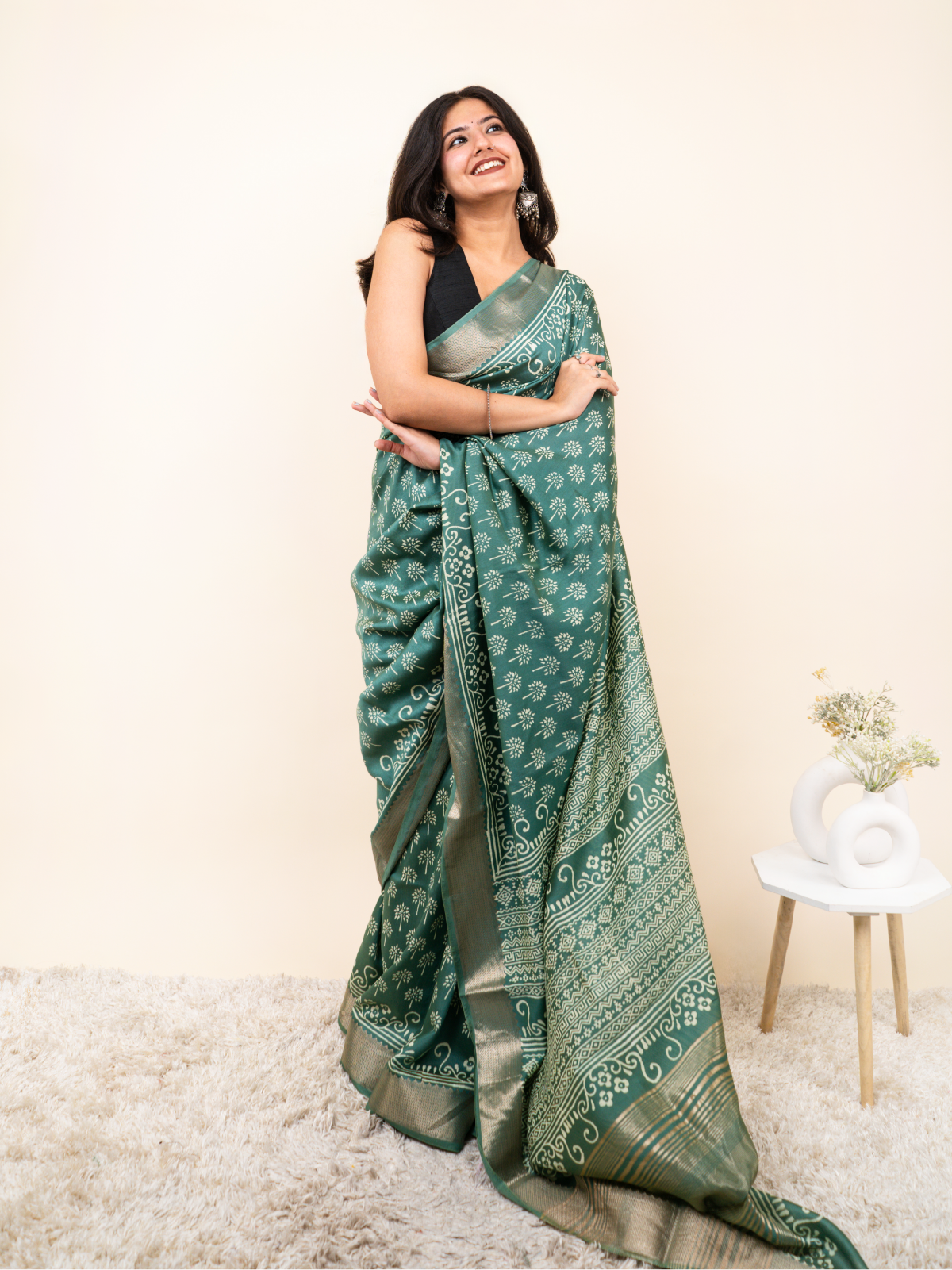 Chakor Maheshwari Cotton Silk Saree
