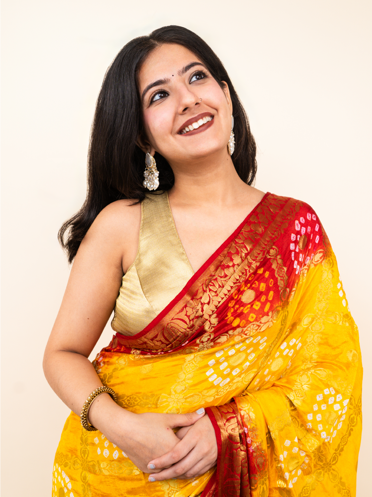 Rangbhaara Bandhani Cotton Silk Saree