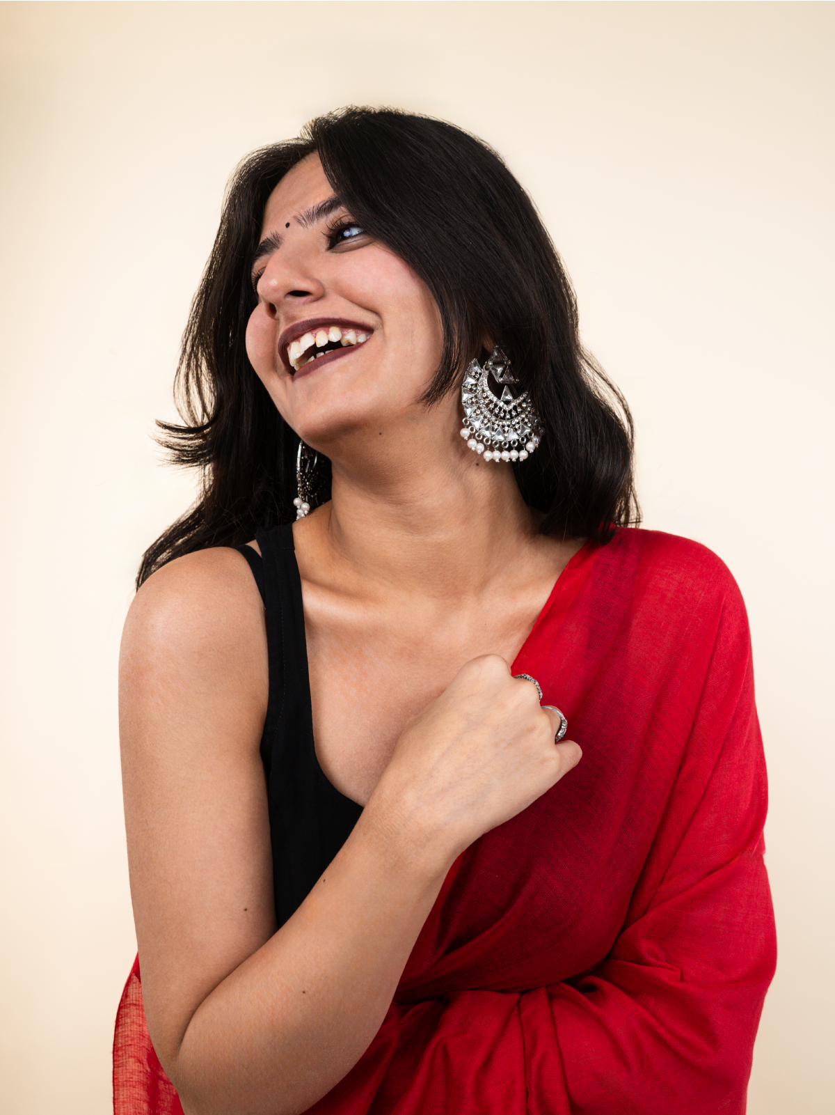 Wine Red Cotton Saree