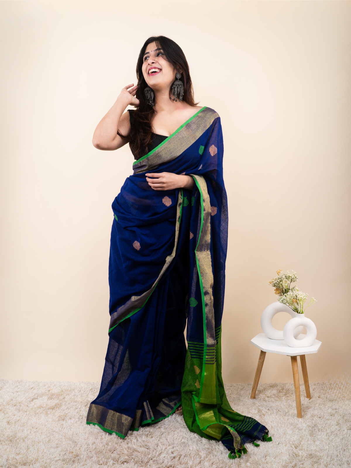 Rajmohini Linen Saree