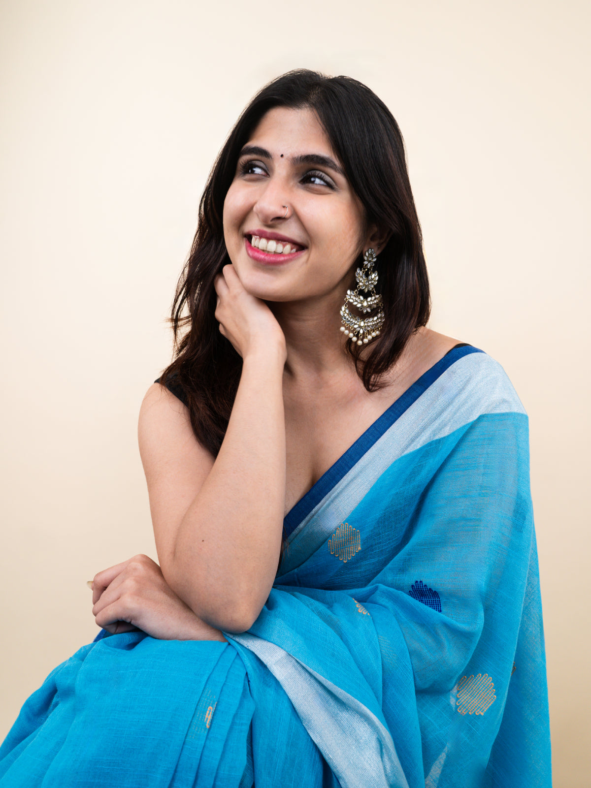 Chhoti Bindiya Linen Saree