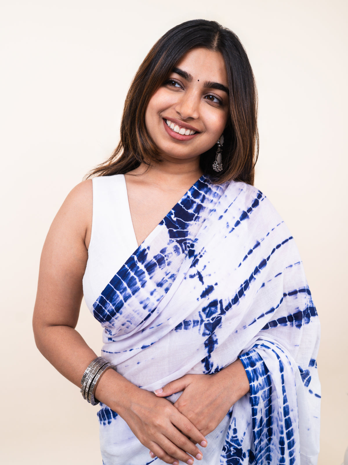 Rang Bandh Mulmul Saree