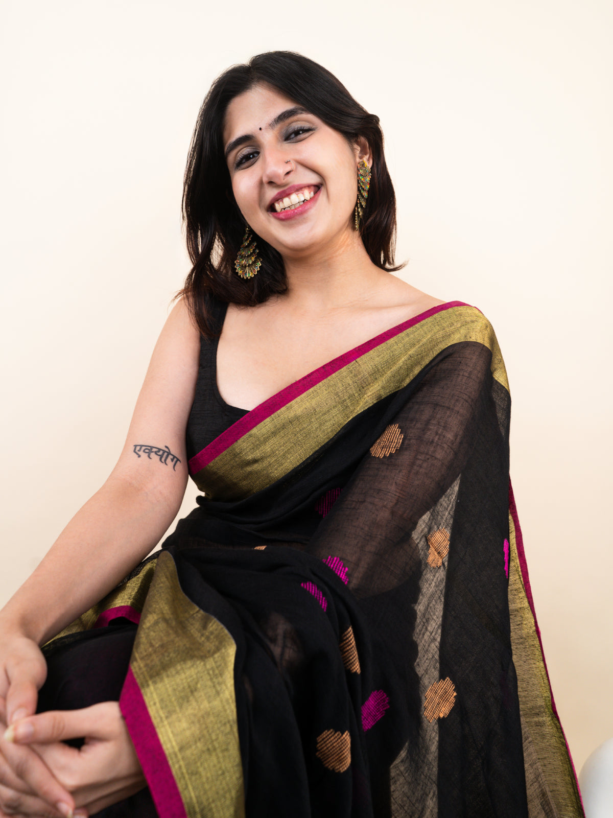Bindu Raaga Linen Saree