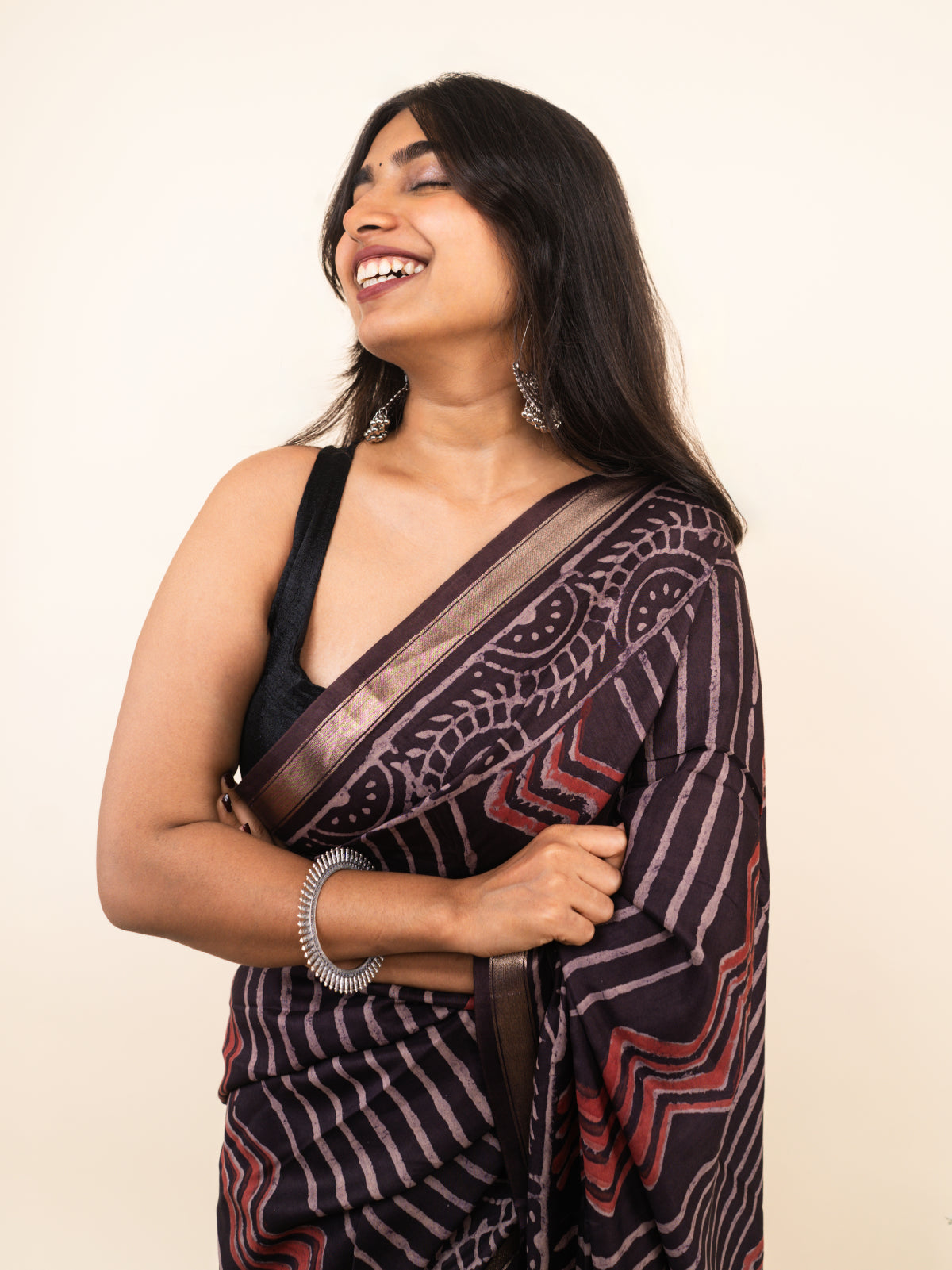 Ocean Haze Modal Silk Saree