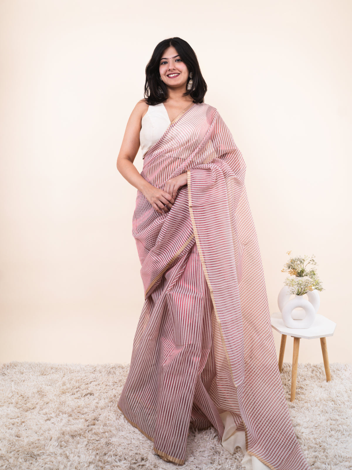 Zari over Air Silk Saree