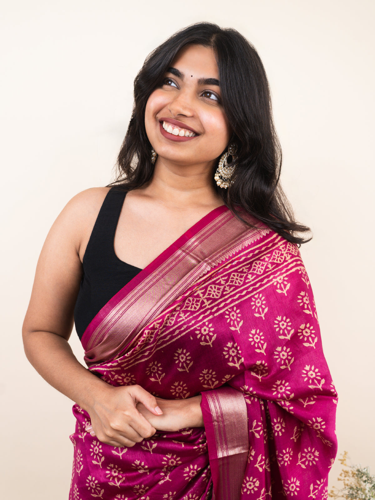 Rani Rekha Maheshwari Cotton Silk Saree