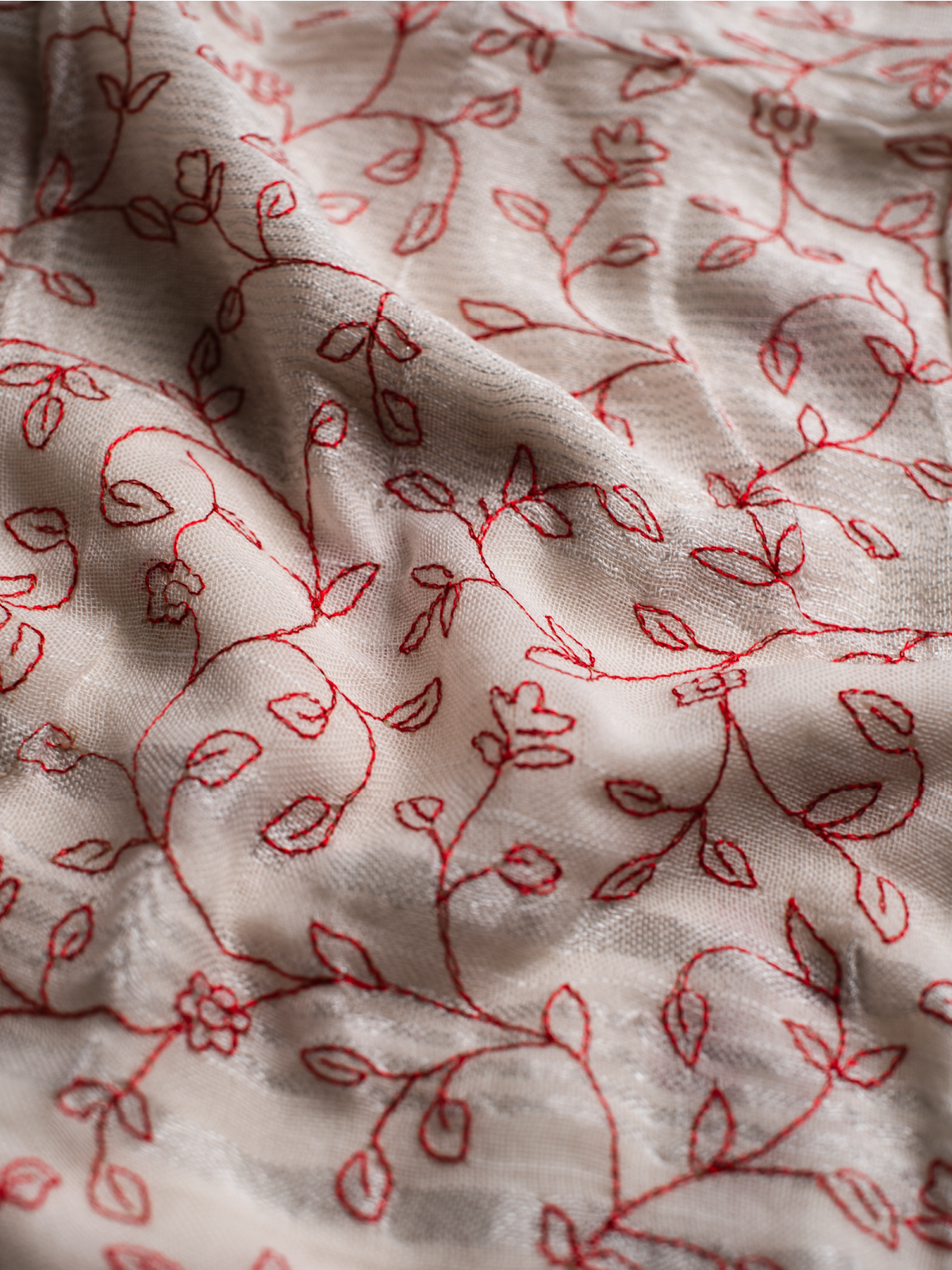 Chandani Red Zari Saree