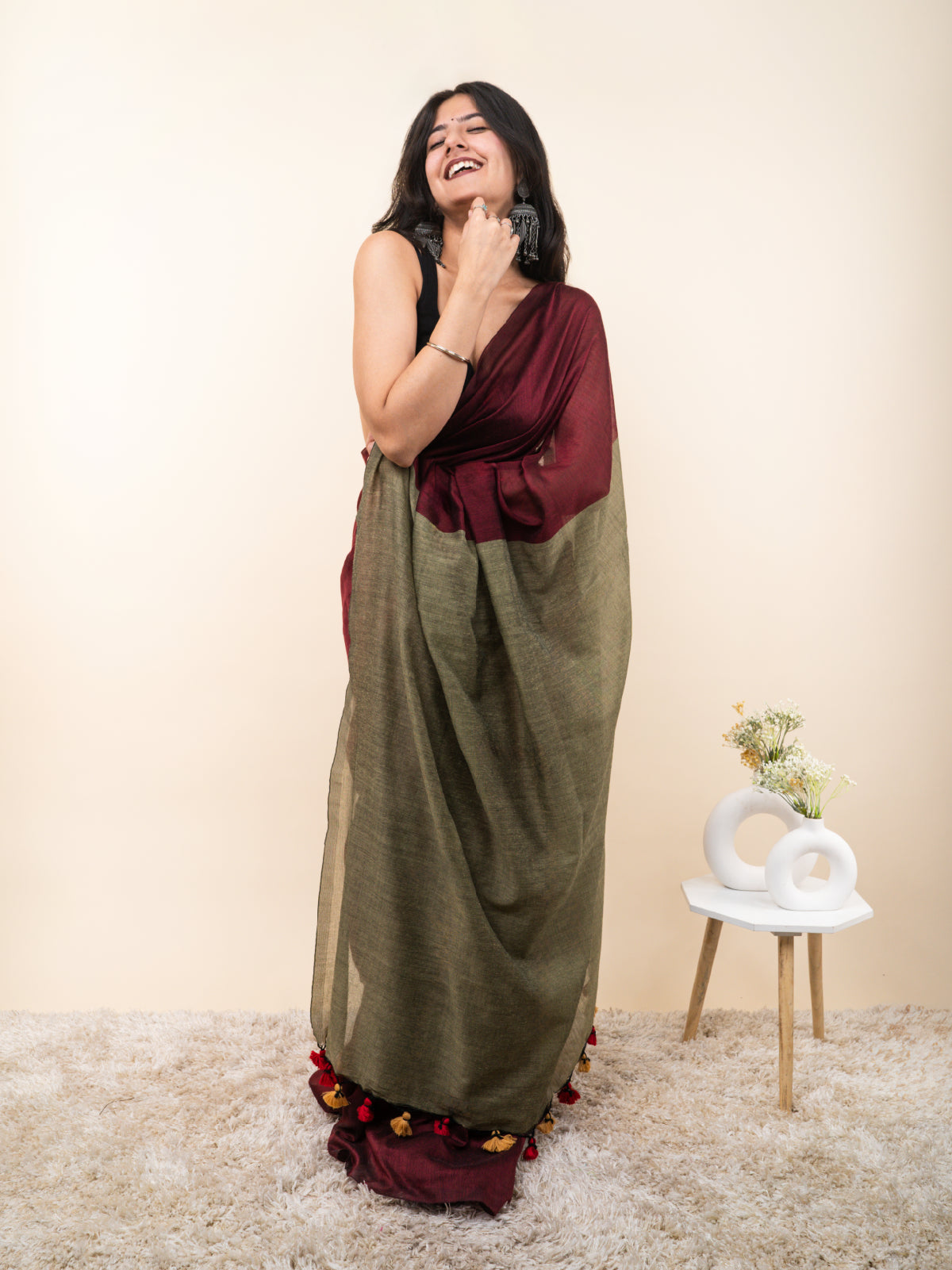 Ruby Cotton Saree