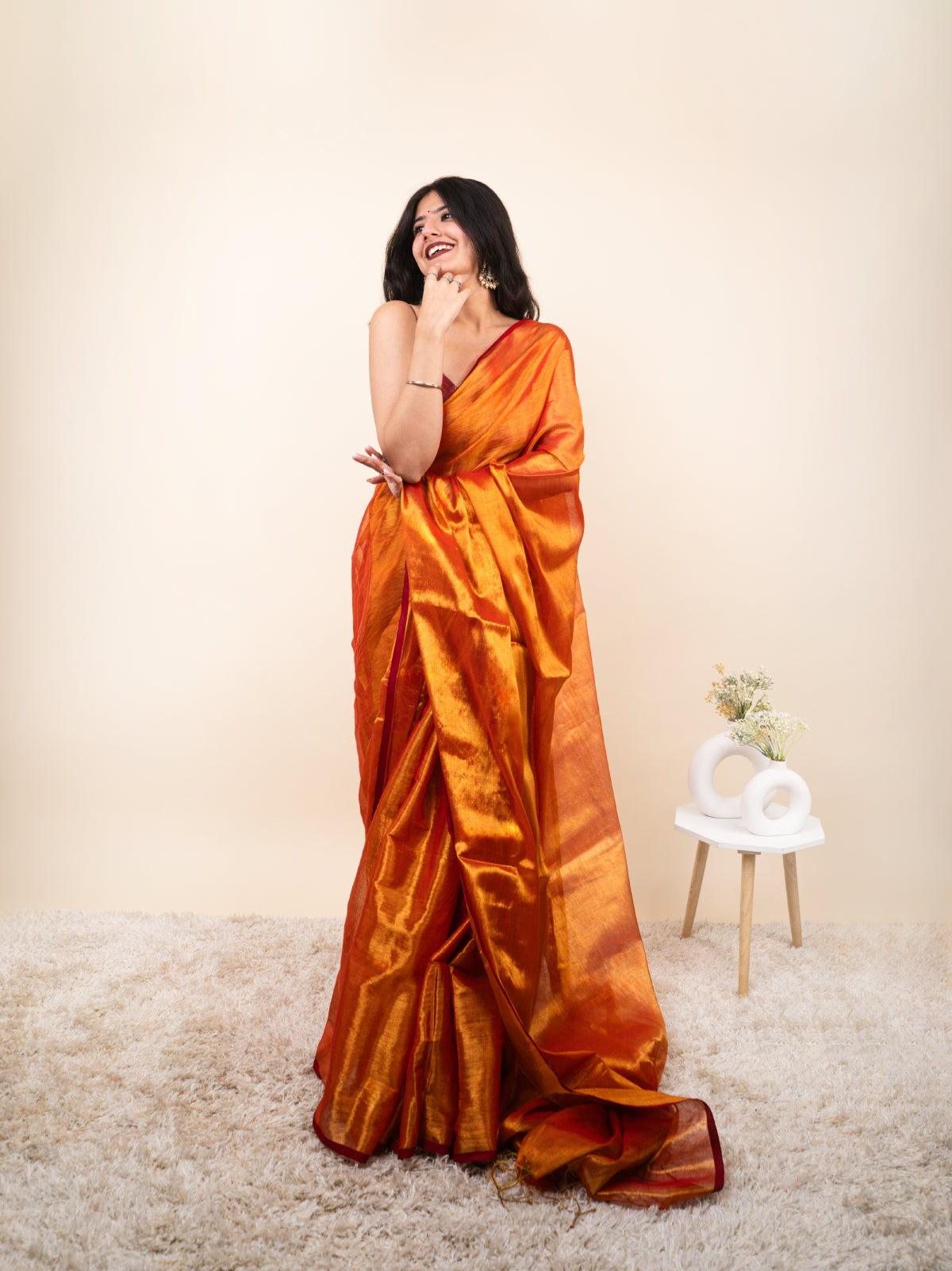 Ghyama Cotton Tissue Saree
