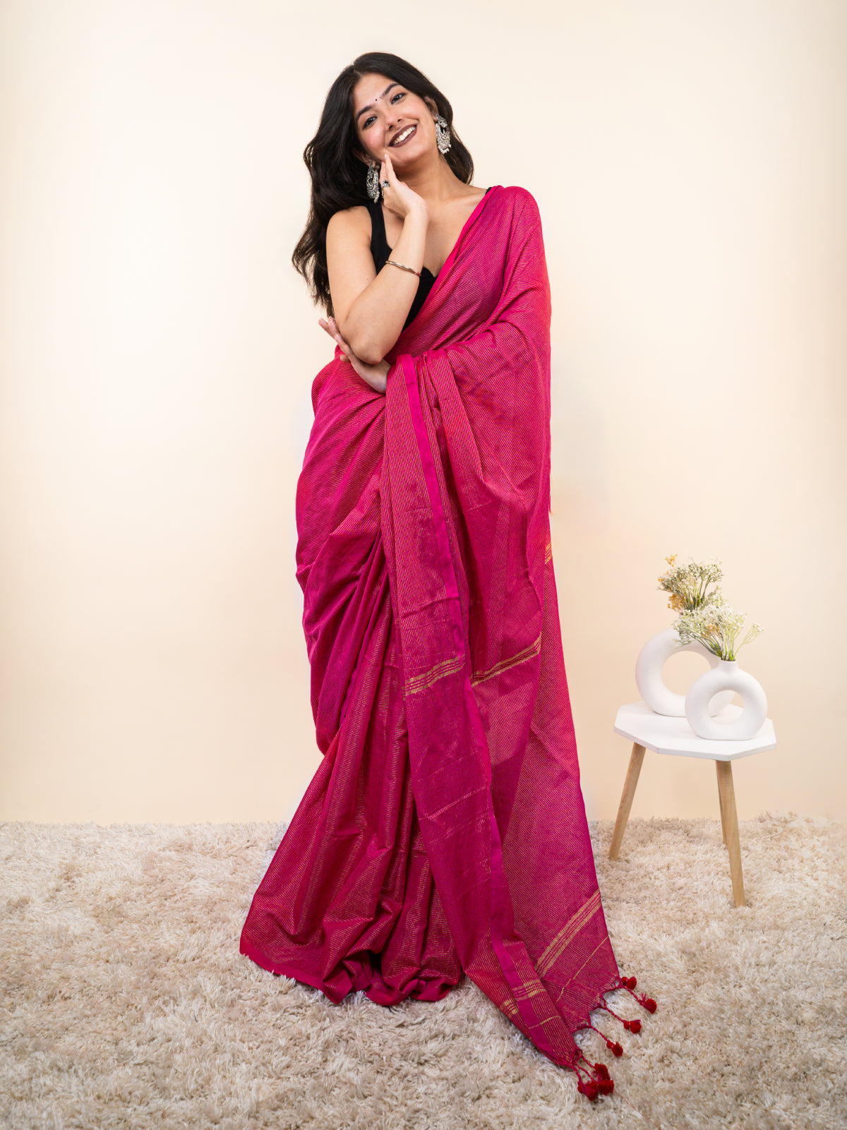 Rani Cotton Saree