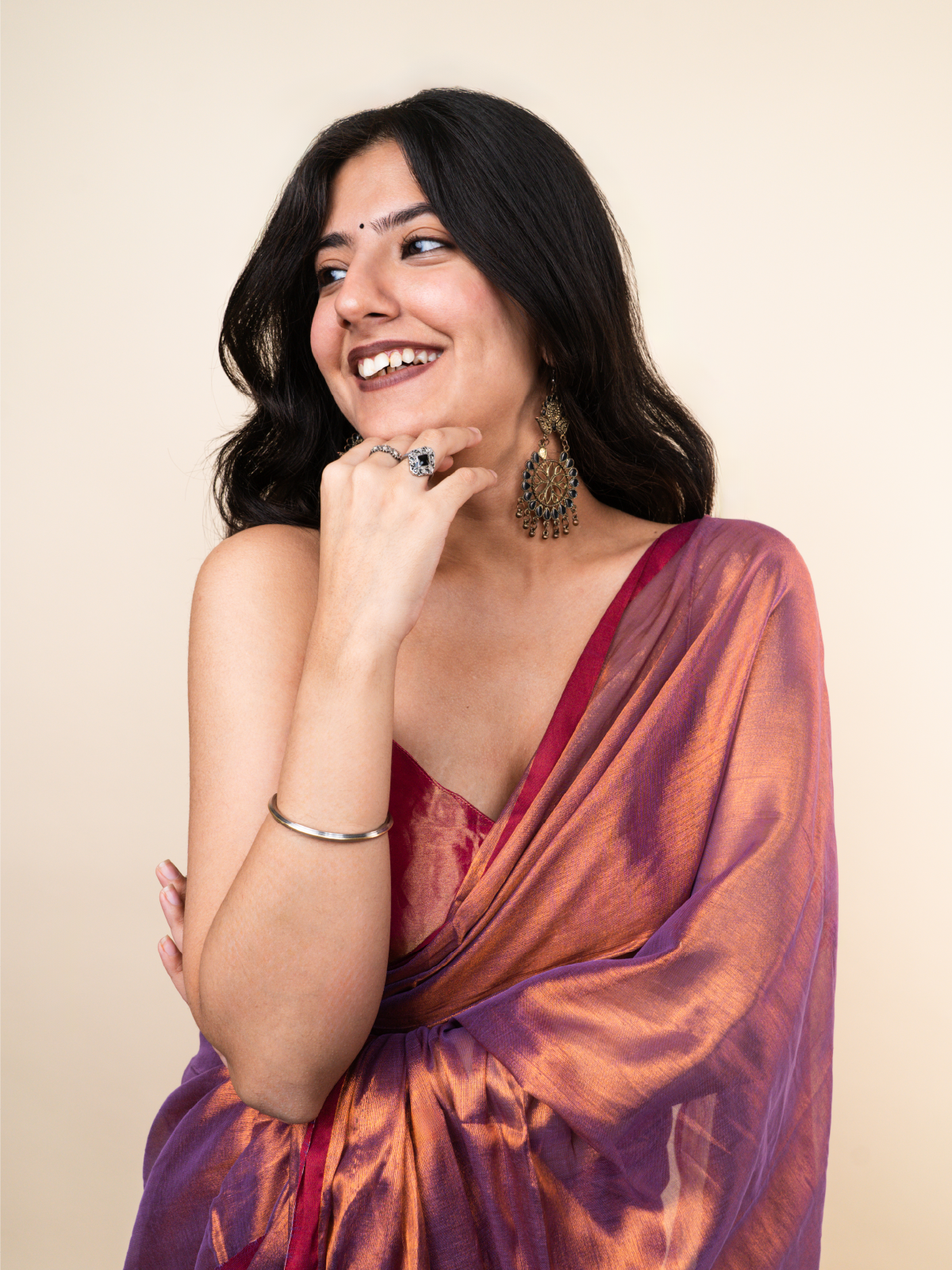 Jhilmil Cotton Tissue Saree