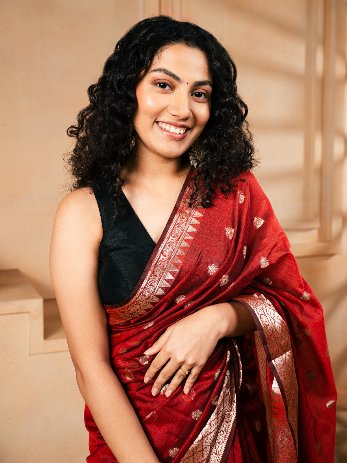 Ambar Jaal Banarasi Cotton Saree