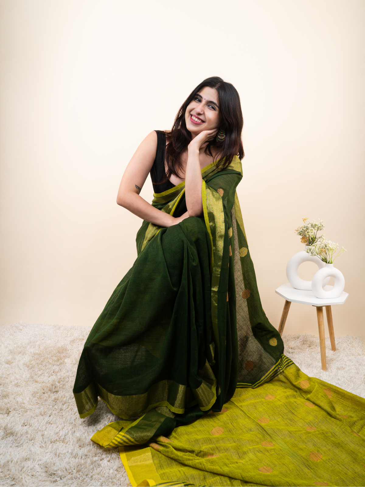 Manikya Linen Saree