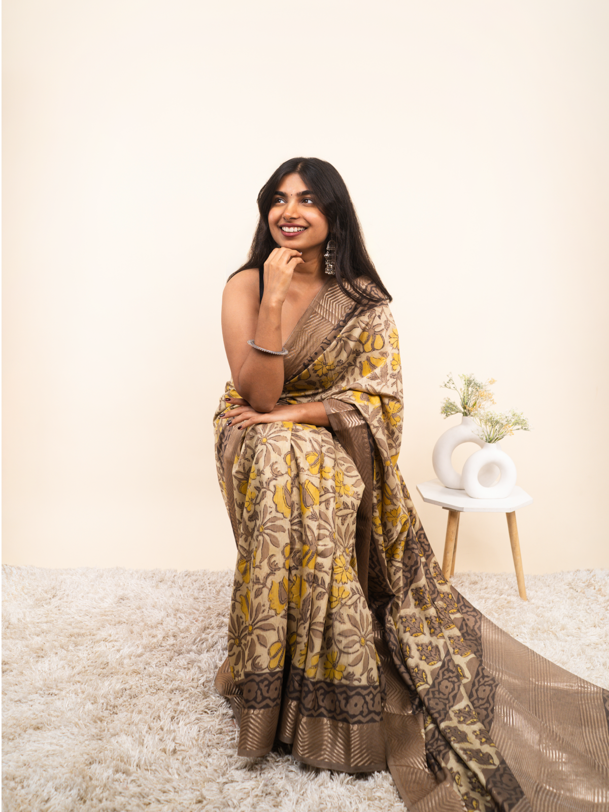Noor Ki Lehar Maheshwari Cotton Silk Saree