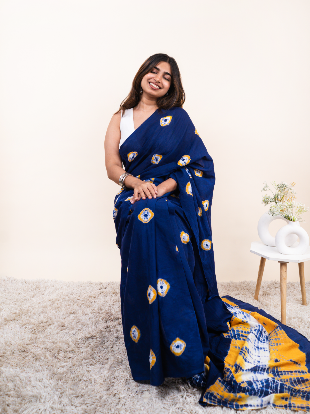 Bandhej Soft Mulmul Saree