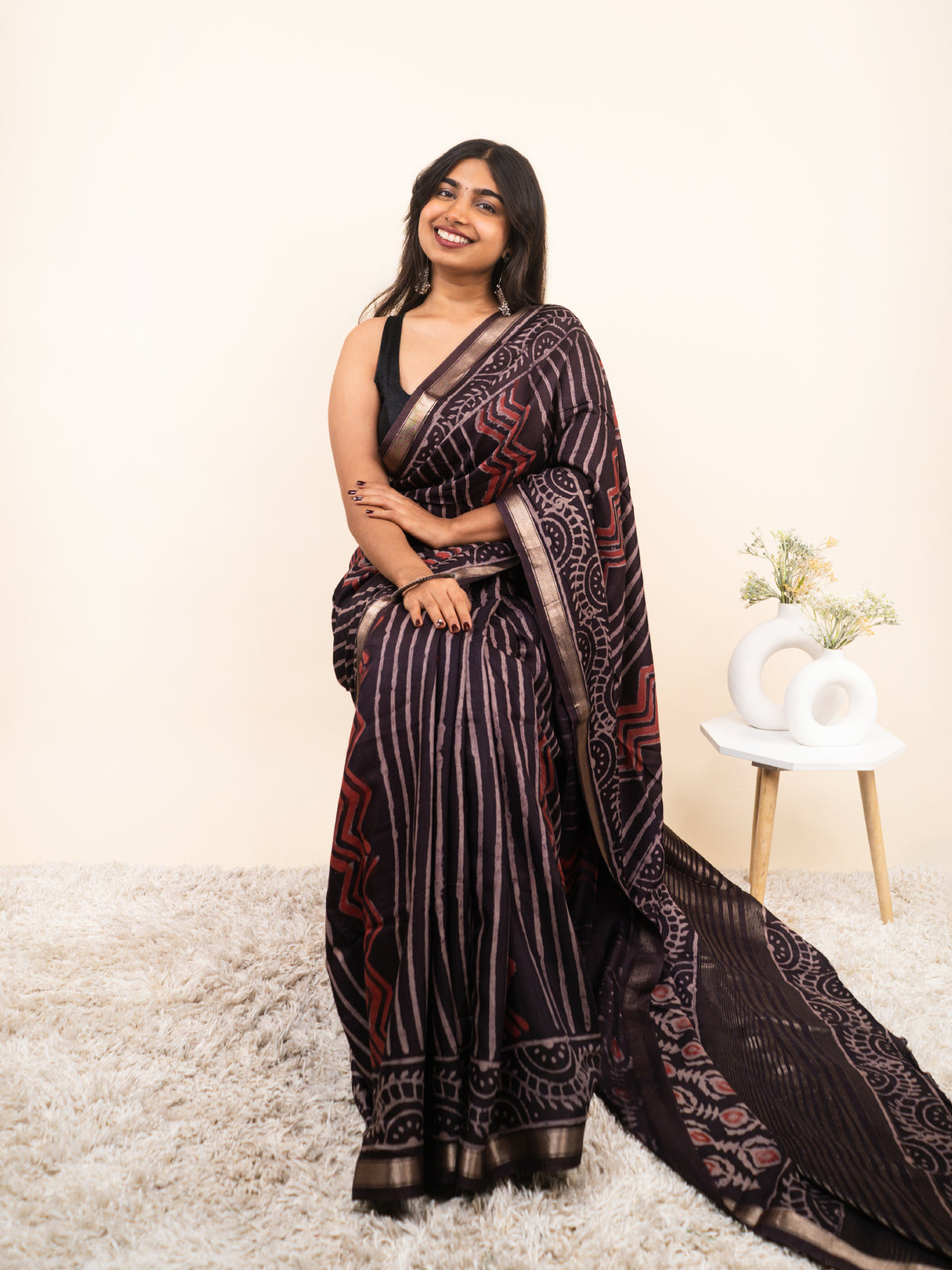 Ocean Haze Modal Silk Saree