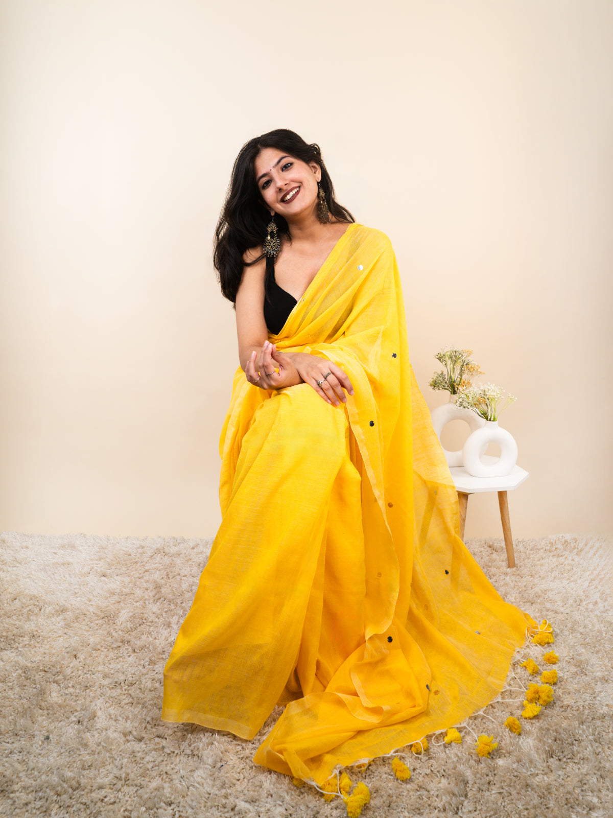 Sunflower Cotton Saree