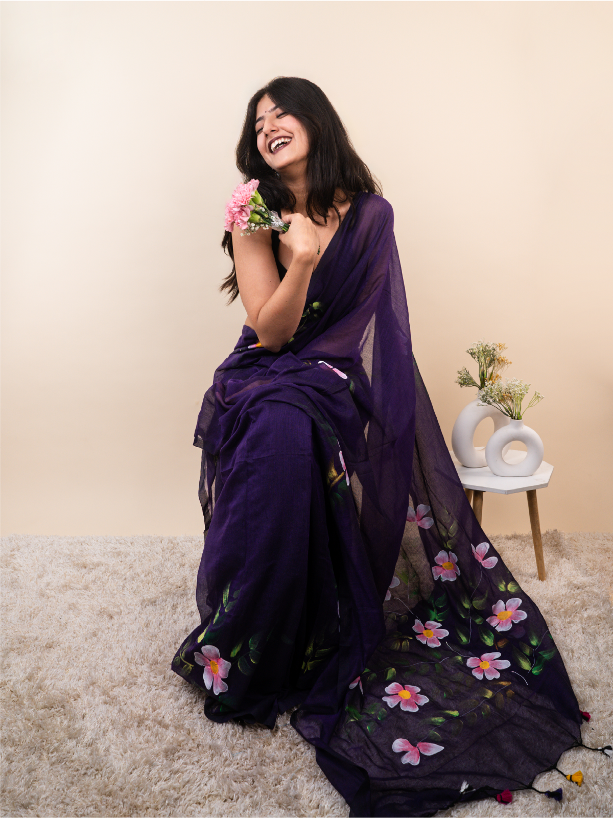 Brush & Bloom Mulmul Saree