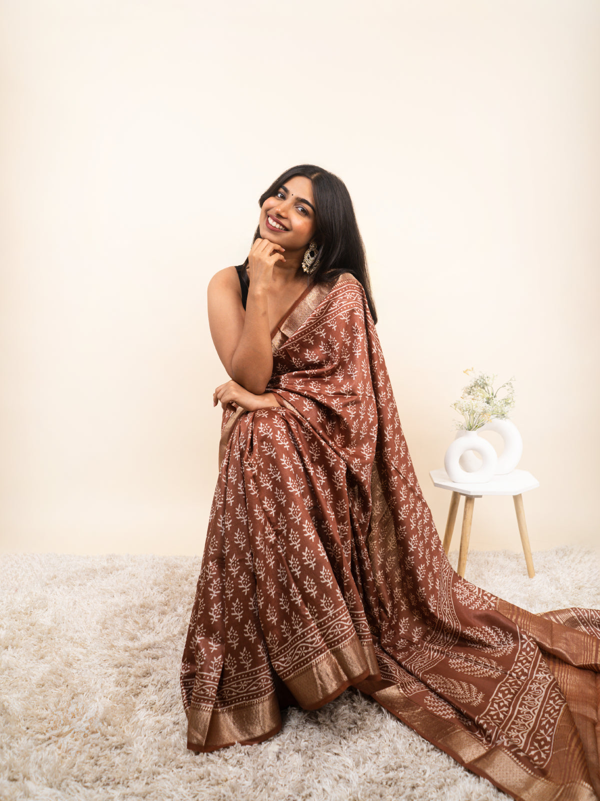The Stillness of Maheshwari Cotton Silk Saree