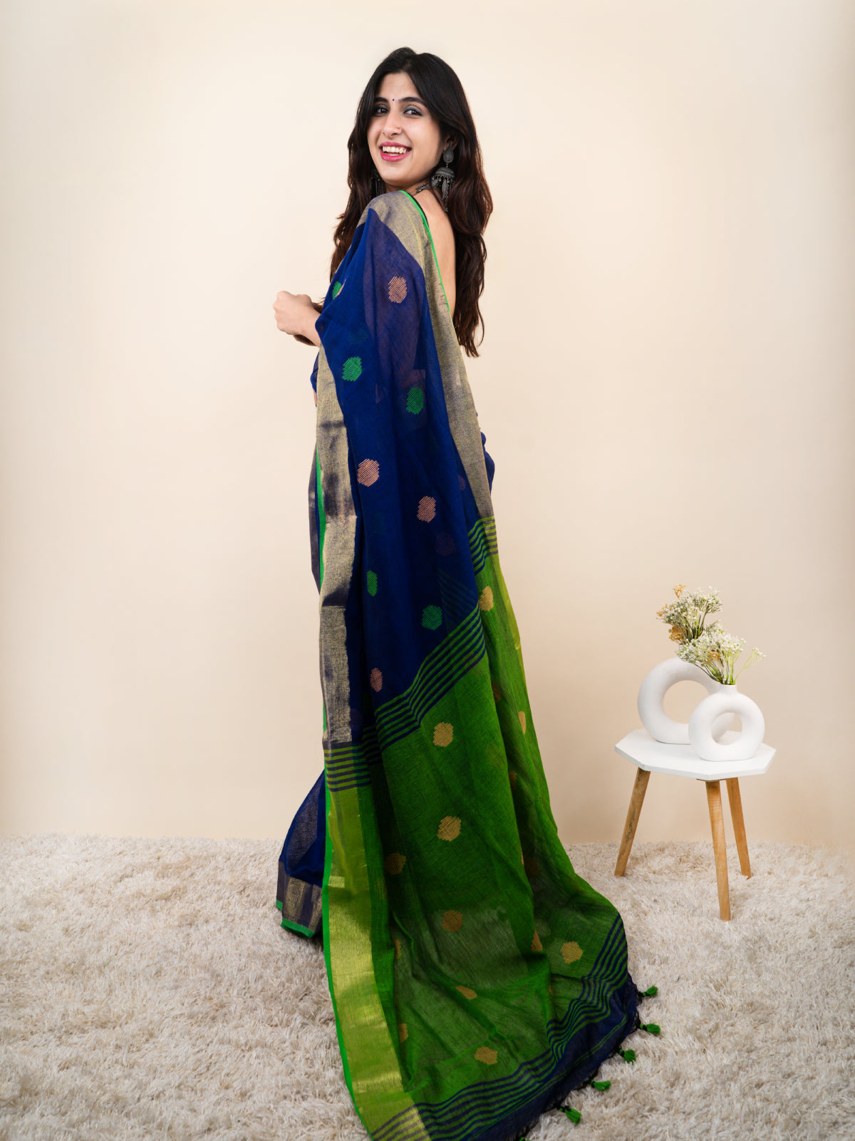 Rajmohini Linen Saree
