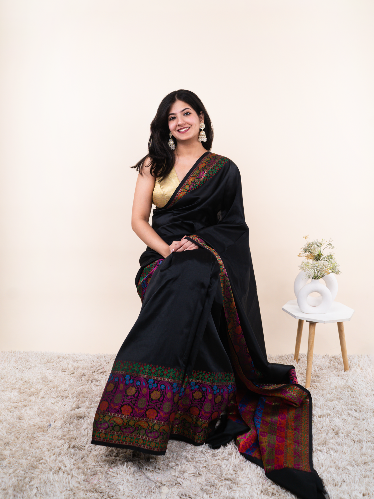 Raaga Black Silk Saree