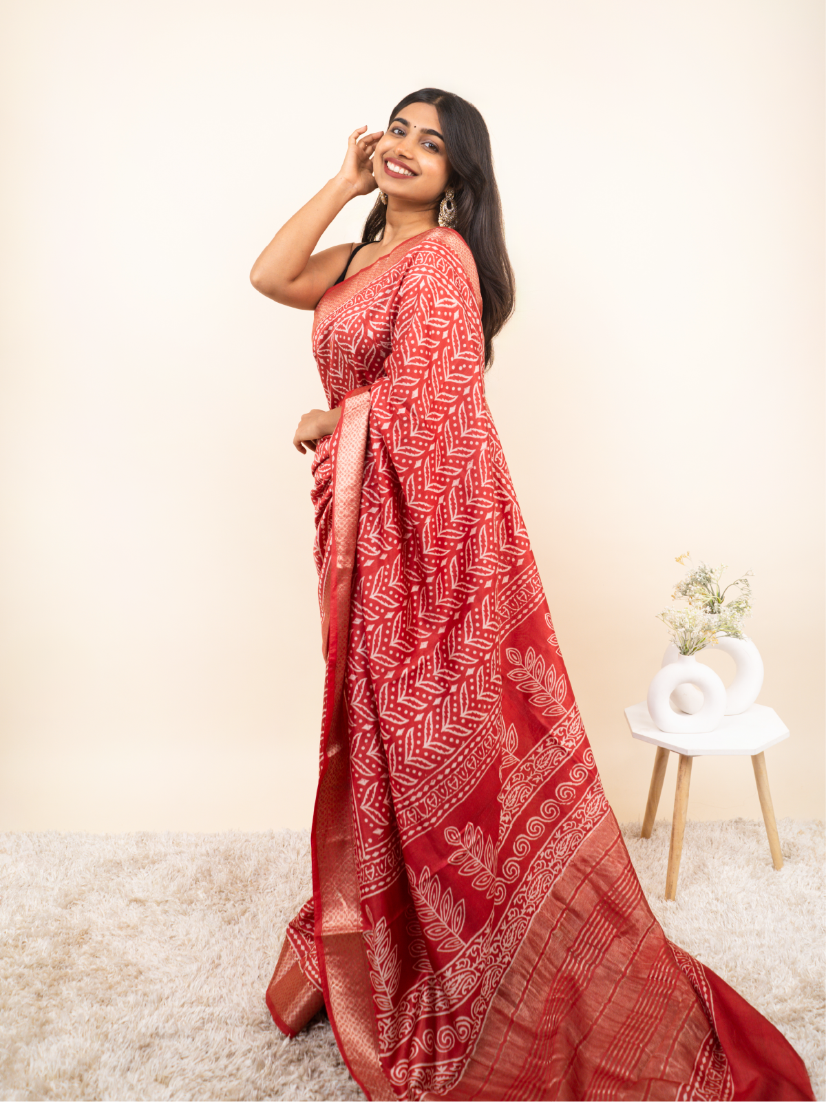 Song in Threads Maheshwari Cotton Silk Saree