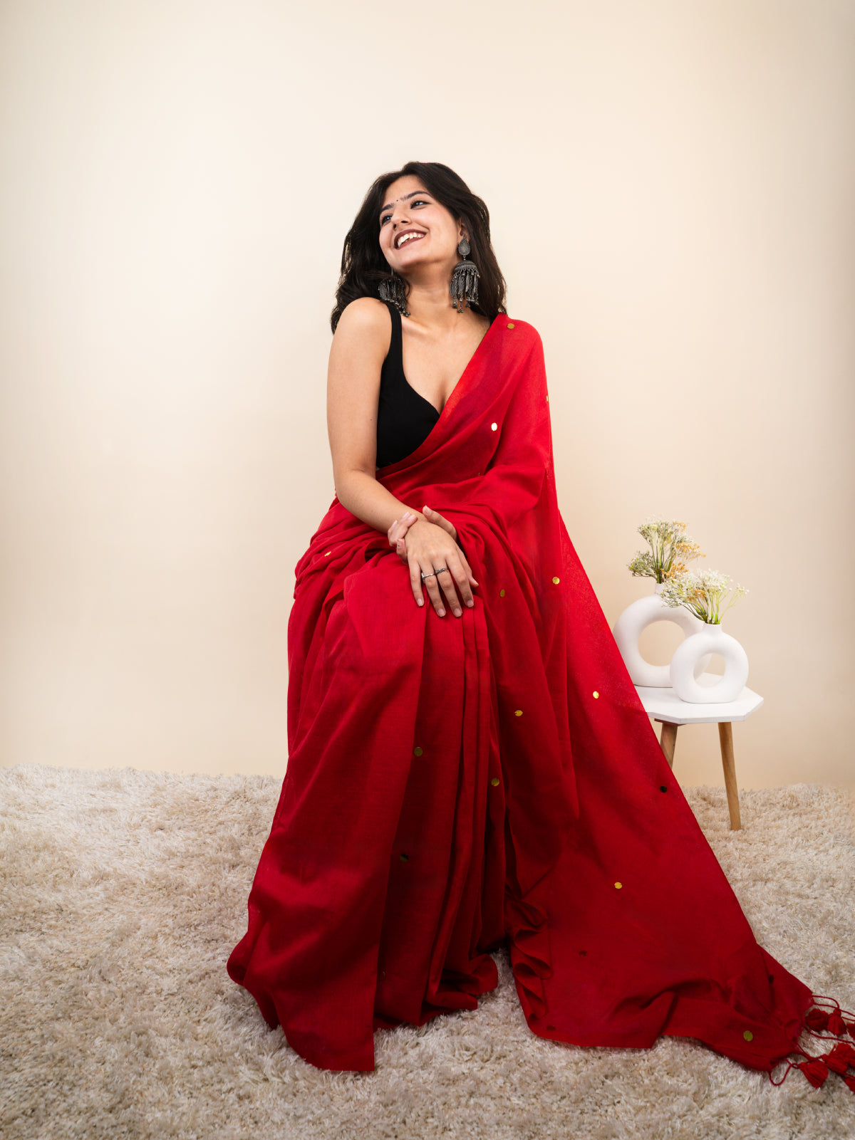 Cherry Cotton Saree
