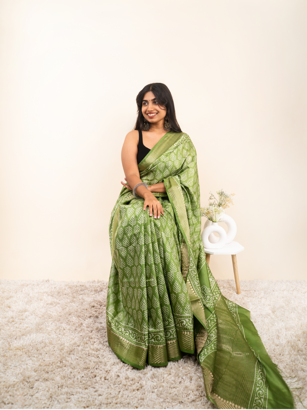 Gerua Maheshwari Cotton Silk Saree