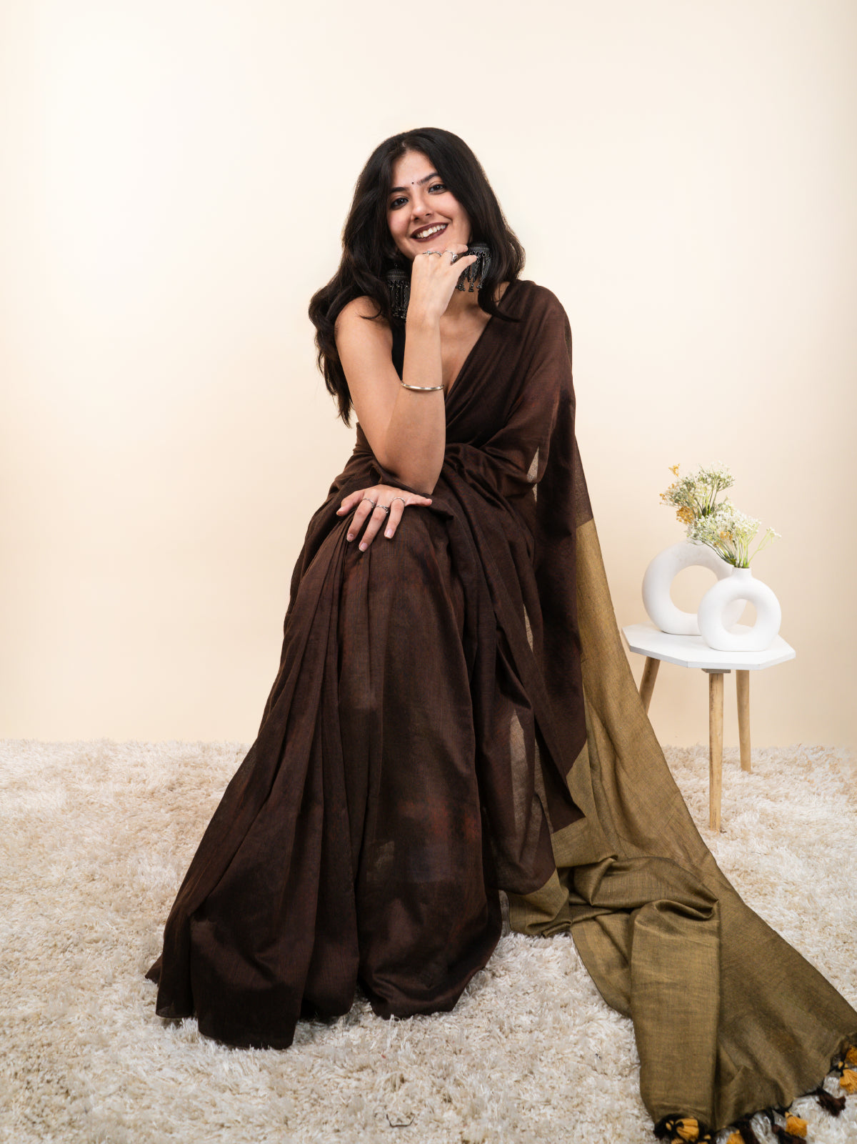 Choco Love Cotton Saree