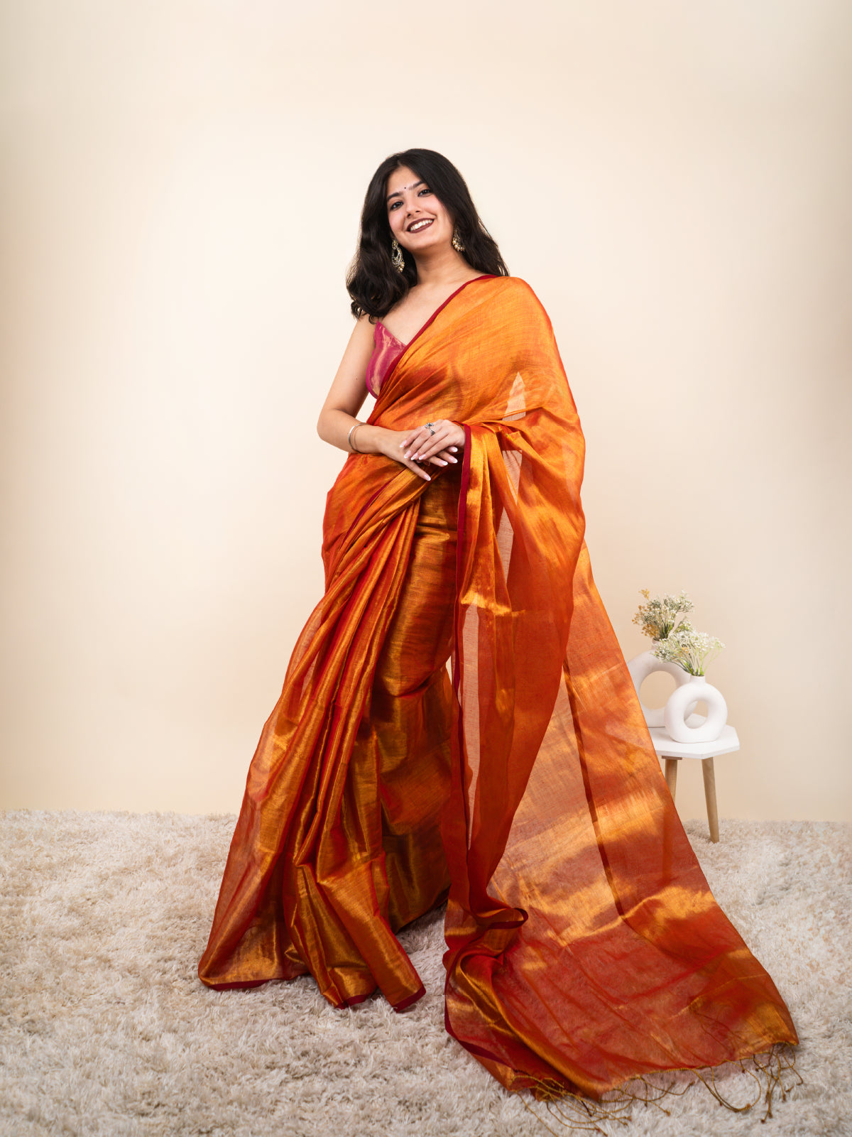 Ghyama Cotton Tissue Saree