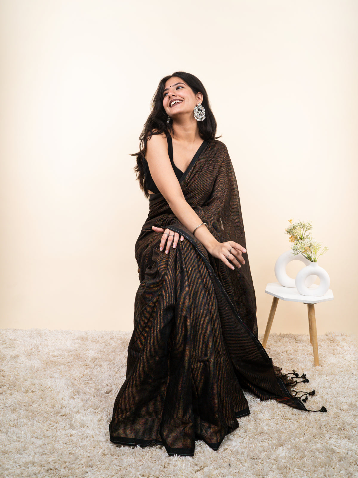 Black Beauty Cotton Saree