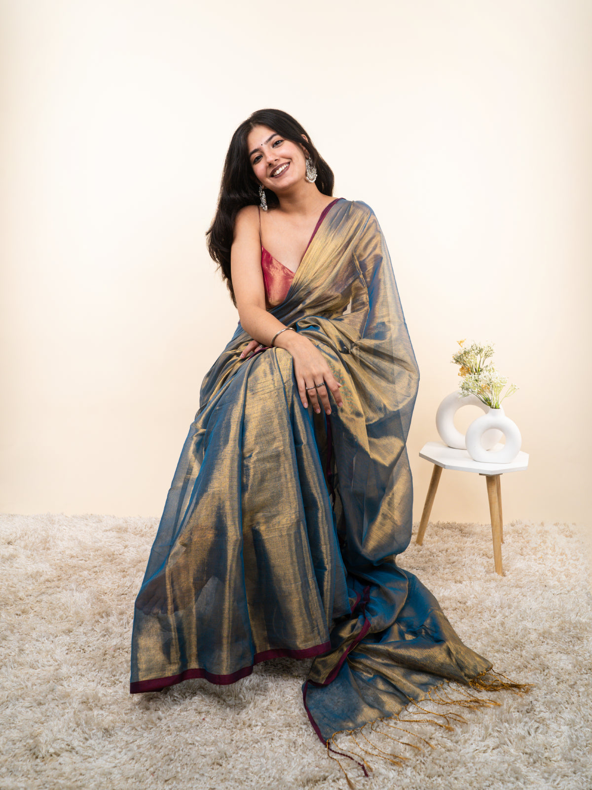 Joba Cotton Tissue Saree