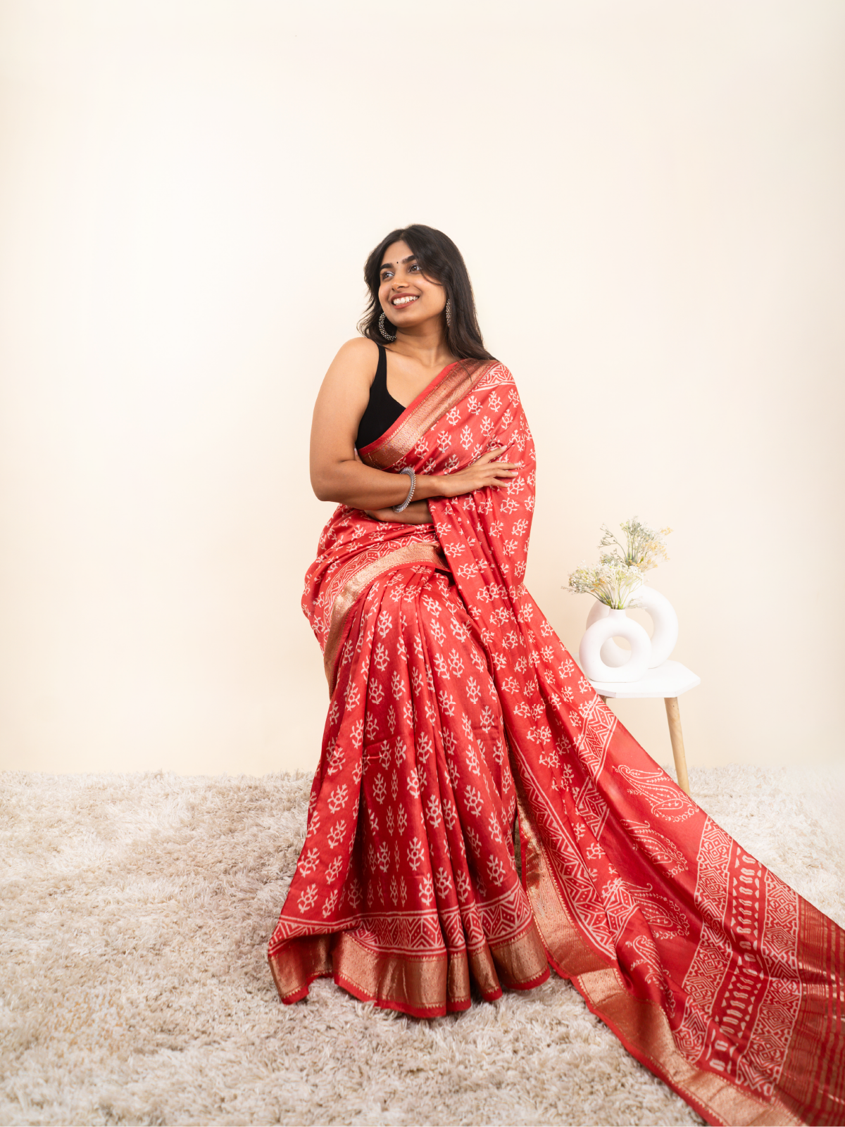 Echoes of Maheshwar Cotton Silk Saree