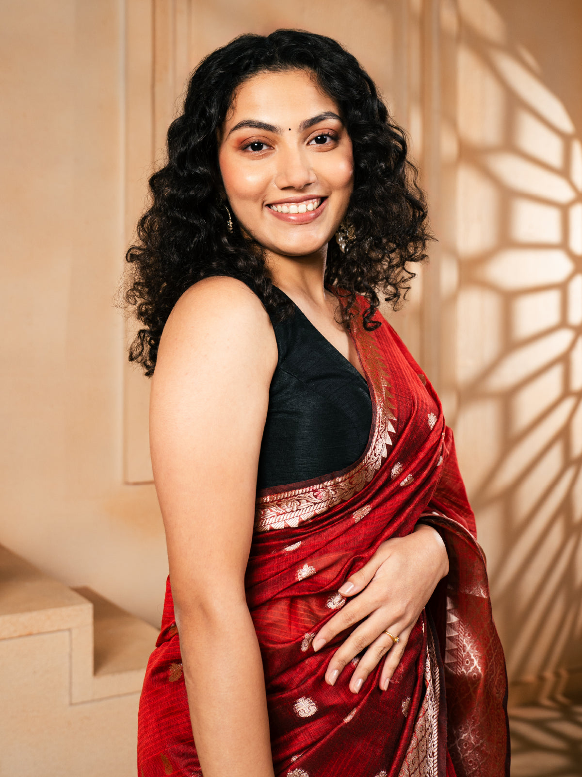 Ambar Jaal Banarasi Cotton Saree