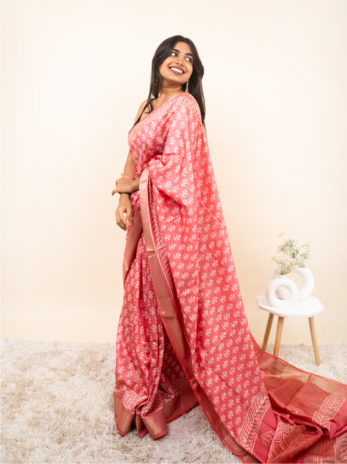 Soot Geet Maheshwari Cotton Silk Saree
