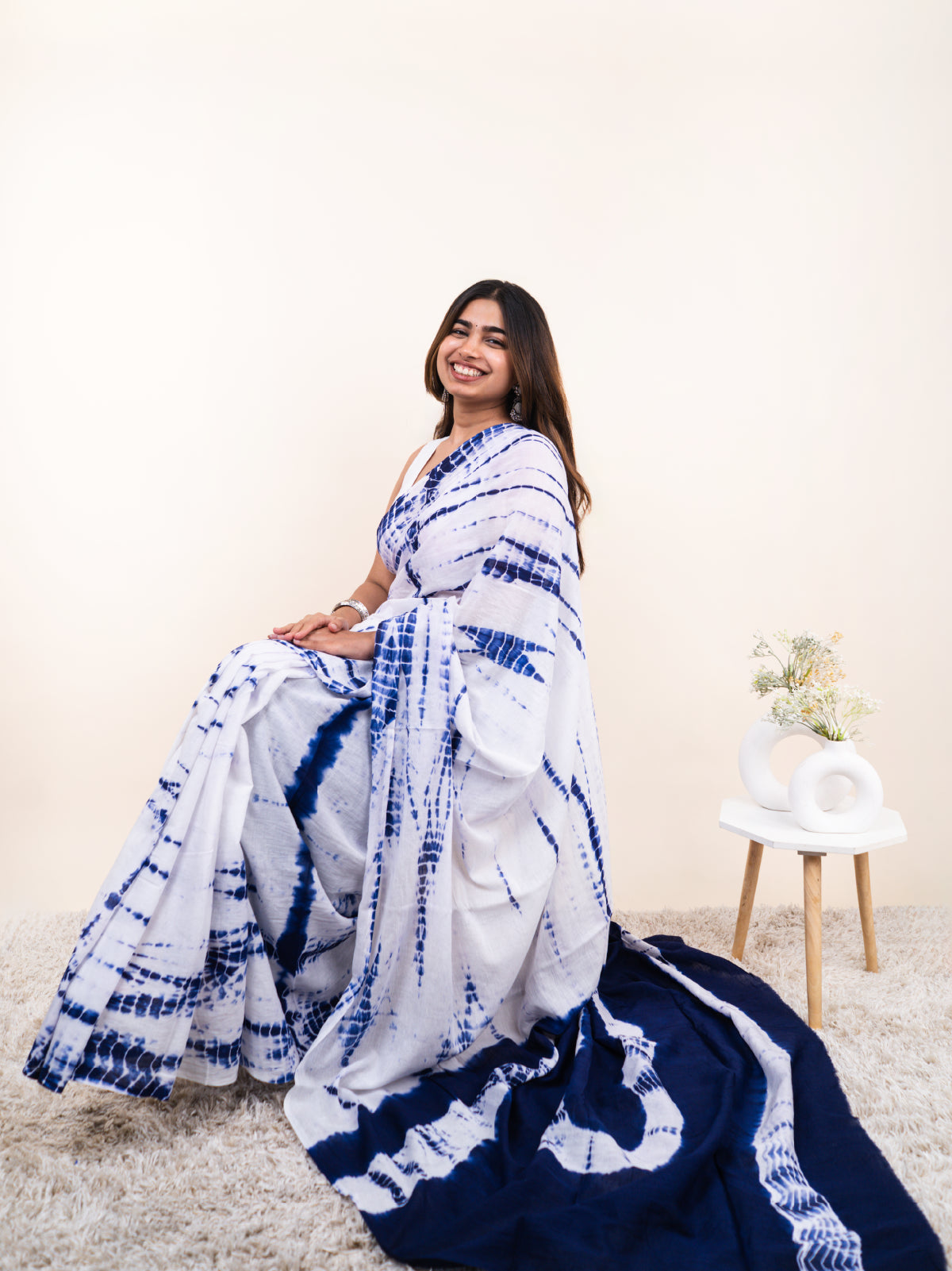 Rang Bandh Mulmul Saree