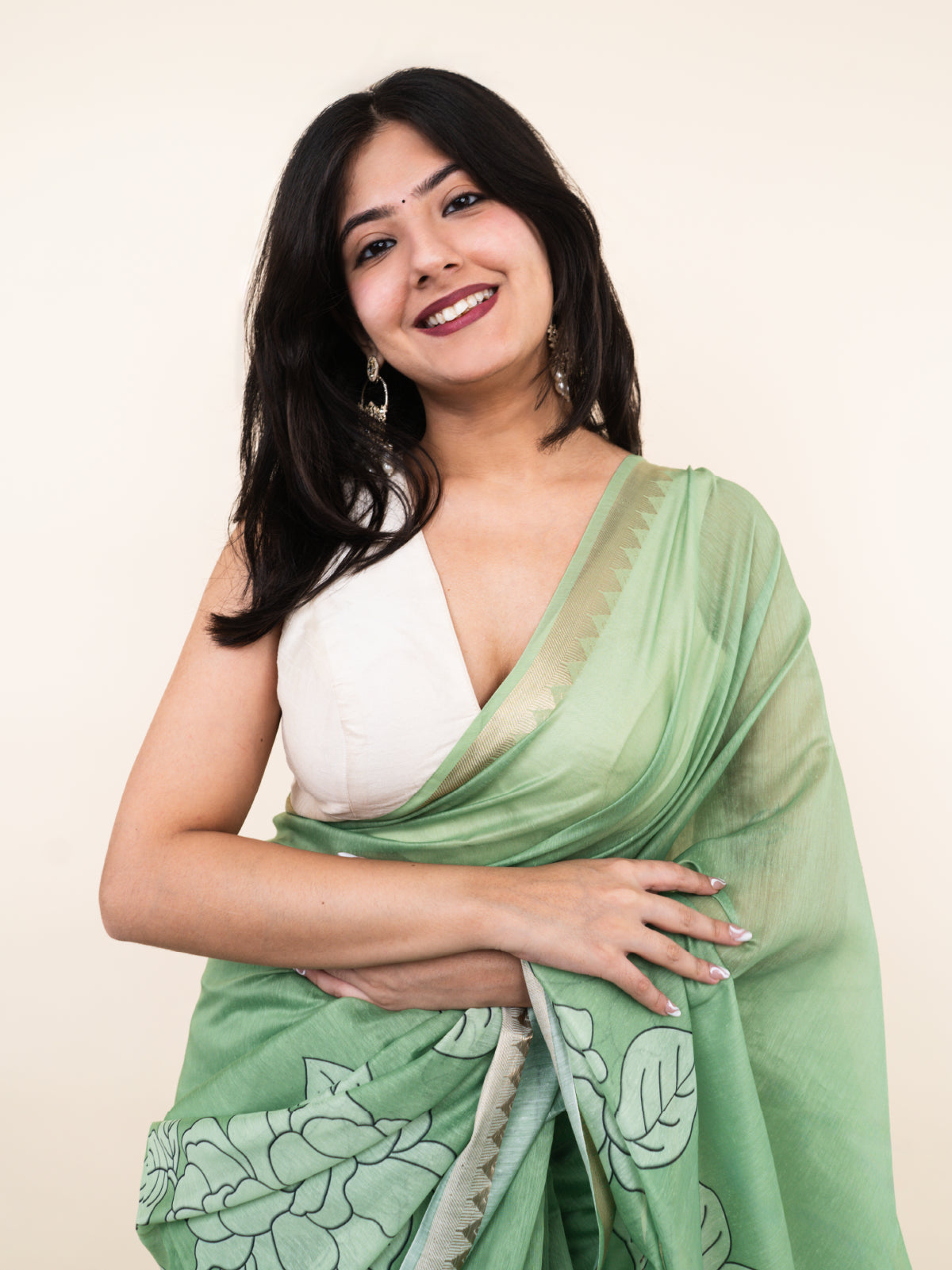 Hari Chandani Silk Saree