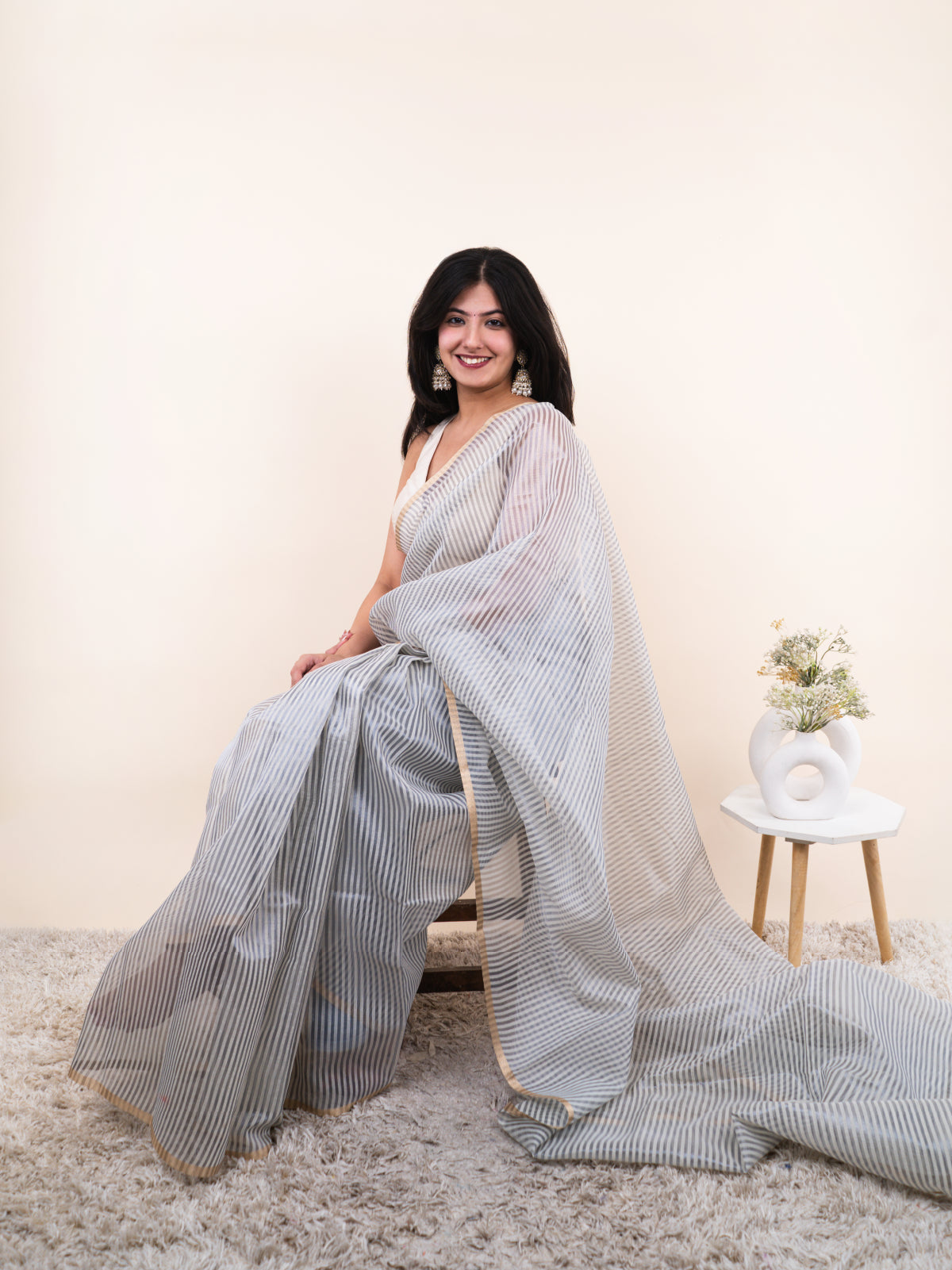 Sunkissed Sheer Organza Silk  Saree